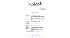 Desktop Screenshot of onelook.com