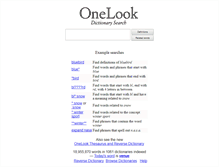 Tablet Screenshot of onelook.com